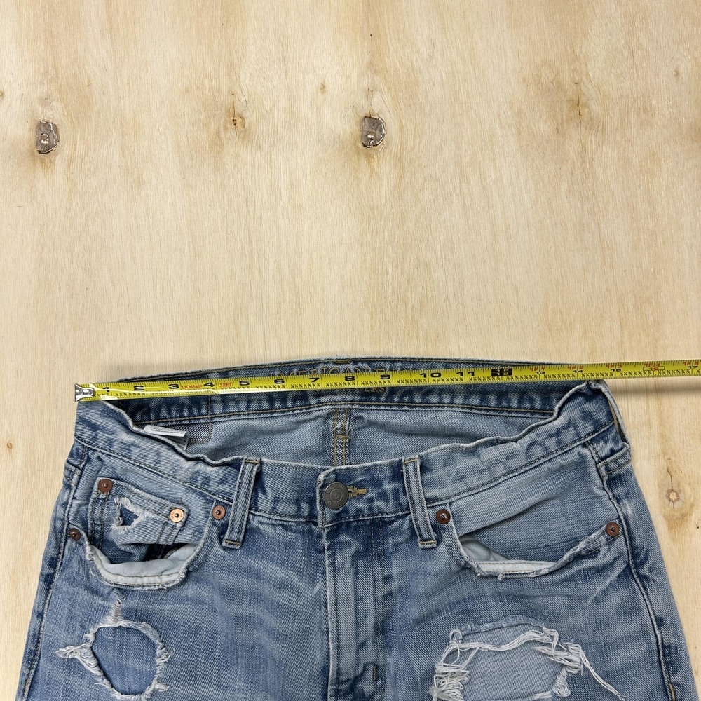 American Eagle Outfitters Jeans Mens 30x30 Medium Wash Denim Straight Distressed - Picture 5 of 11